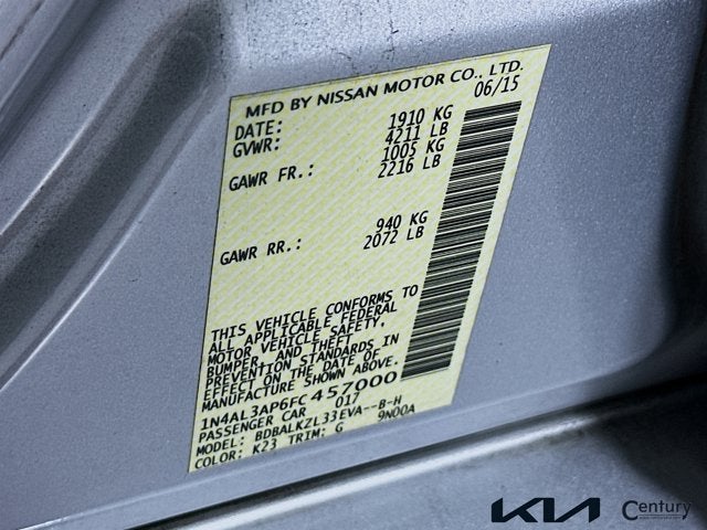 2015 Nissan Altima 2.5 SV