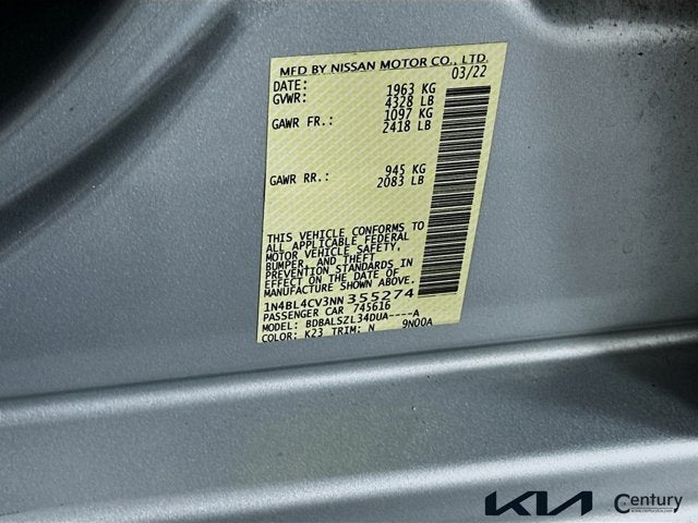 2022 Nissan Altima 2.5 SR