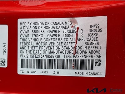 2022 Honda Civic Sedan Sport