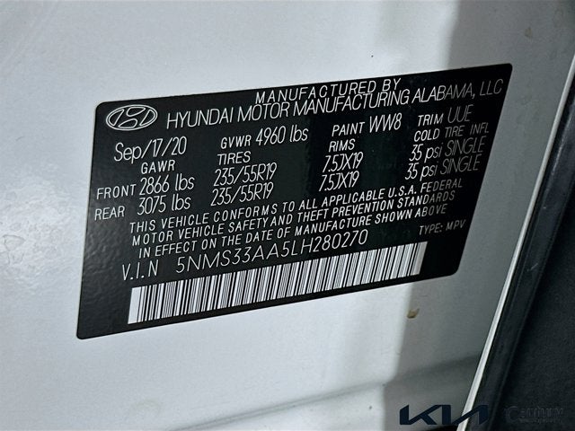 2020 Hyundai Santa Fe SEL