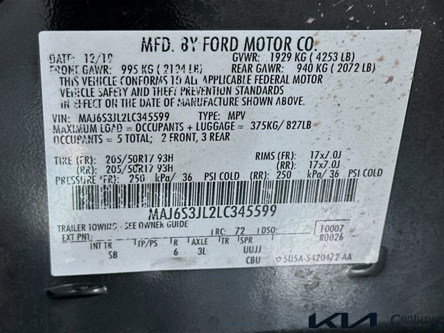 2020 Ford EcoSport SES