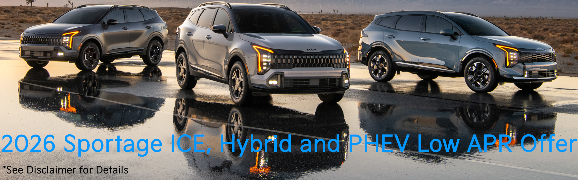 2026 Sportage ICE, Hybrid and PHEV Low APR Offer